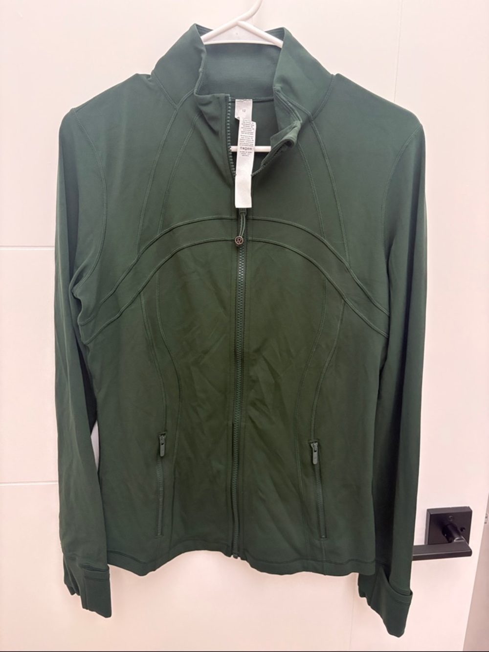 NEW Lululemon Dark Green Full Zip-Up Athletic Jacket Size 12